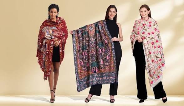 how to style solid color pashmina stoles