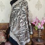 tilla embroidery pashmina shawl close-up